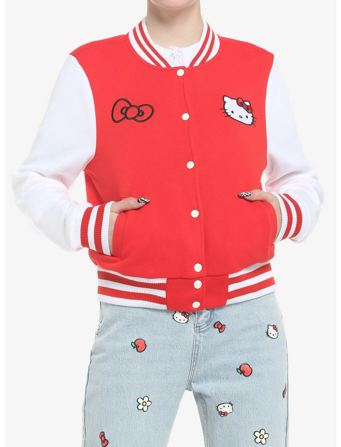 HUNIVERS Hello Kitty Varsity Jacket 1 HUNIVERS Hello Kitty Varsity Jacket