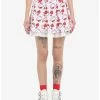 HUNIVERS Hello Kitty Apple Stripe Pleated Skirt