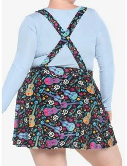 HUNIVERS Disney Pixar Coco Sugar Skull & Guitar Velvet Suspender Skirt Plus Size 7 HUNIVERS Disney Pixar Coco Sugar Skull & Guitar Velvet Suspender Skirt Plus Size -Dresses Online Store 19320212 av2