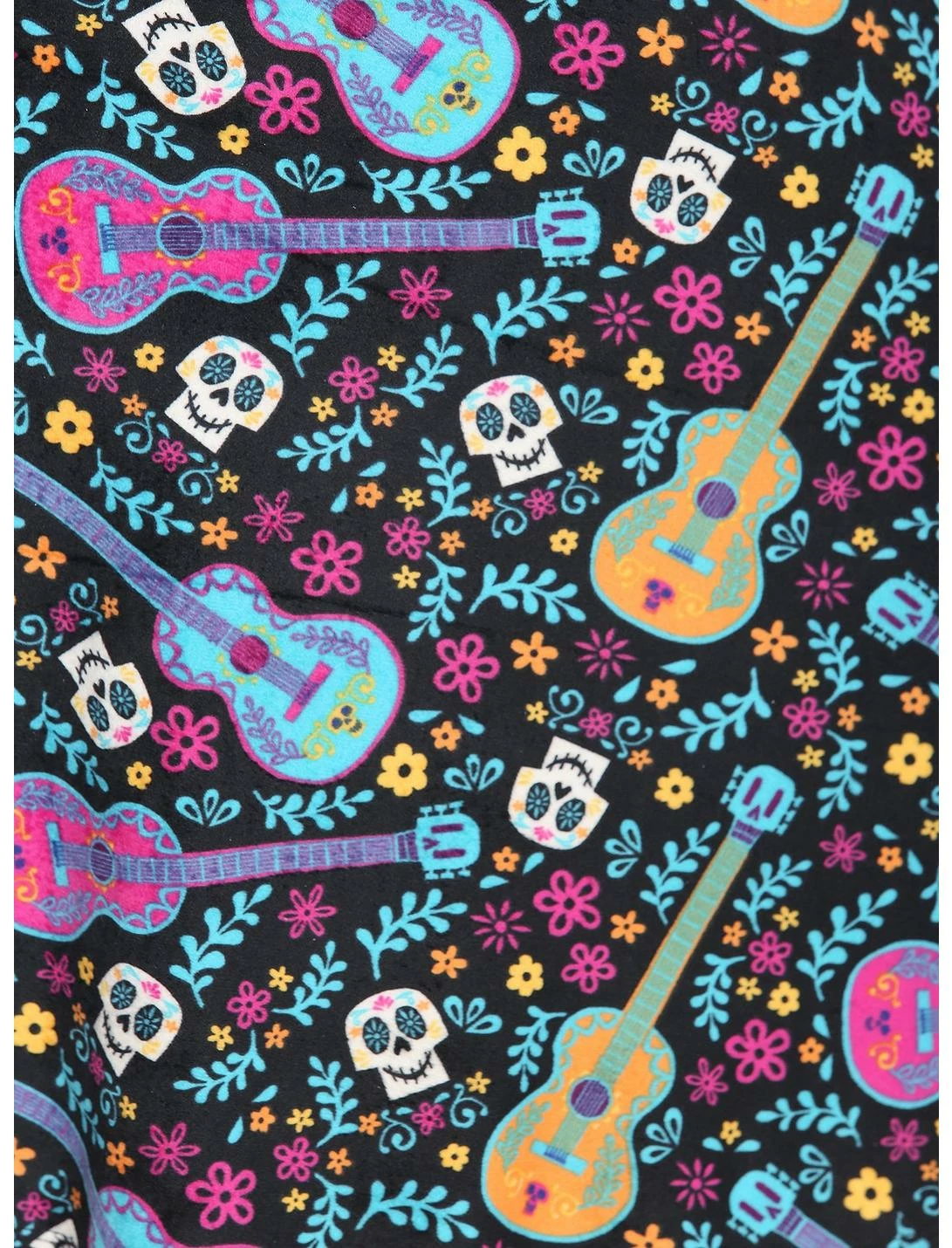HUNIVERS Disney Pixar Coco Sugar Skull & Guitar Velvet Suspender Skirt Plus Size 4 HUNIVERS Disney Pixar Coco Sugar Skull & Guitar Velvet Suspender Skirt Plus Size - Image 4