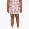 HUNIVERS Hello Kitty Apple Stripe Pleated Skirt Plus Size