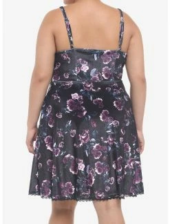 HUNIVERS Dark Rose Velvet Cami Dress Plus Size 5 HUNIVERS Dark Rose Velvet Cami Dress Plus Size -Dresses Online Store 19353755 av2