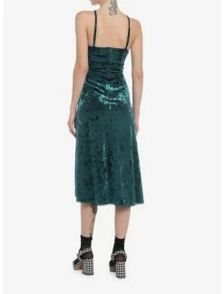 HUNIVERS Green Velvet Midi Slip Dress 5 HUNIVERS Green Velvet Midi Slip Dress -Dresses Online Store 19353792 av2