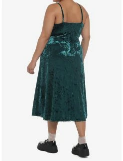 HUNIVERS Green Velvet Midi Slip Dress Plus Size 5 HUNIVERS Green Velvet Midi Slip Dress Plus Size -Dresses Online Store 19356100 av2