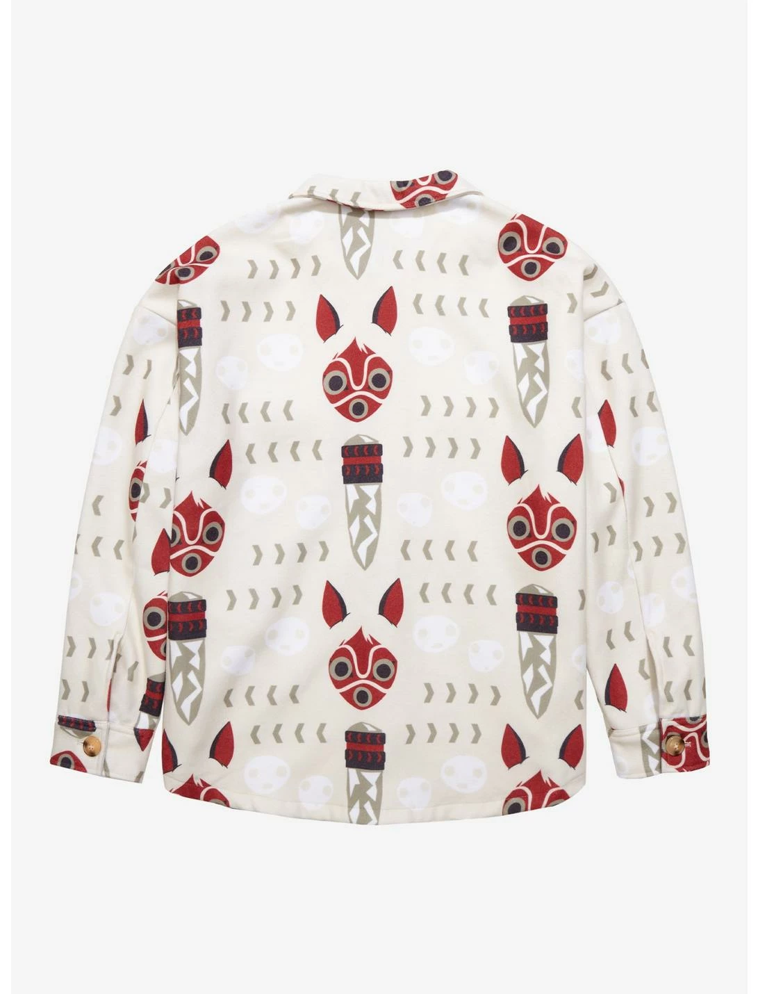 HUNIVERS Studio Ghibli Princess Mononoke San's Mask Polar Fleece Jacket Plus Size 2 HUNIVERS Studio Ghibli Princess Mononoke San's Mask Polar Fleece Jacket Plus Size - Image 2