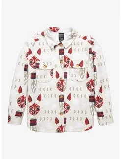 HUNIVERS Studio Ghibli Princess Mononoke San's Mask Polar Fleece Jacket Plus Size