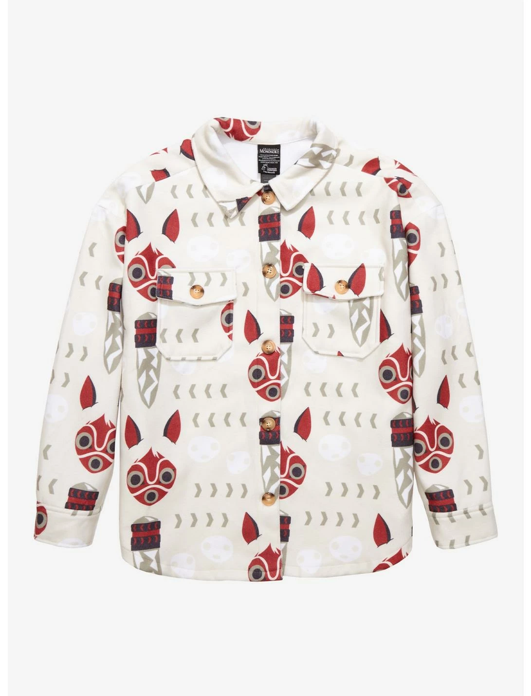 HUNIVERS Studio Ghibli Princess Mononoke San's Mask Polar Fleece Jacket Plus Size 1 HUNIVERS Studio Ghibli Princess Mononoke San's Mask Polar Fleece Jacket Plus Size