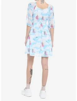 HUNIVERS Disney Sleeping Beauty Clouds Long-Sleeve Dress -Dresses Online Store 19466971 av2