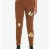 HUNIVERS Disney Chip 'N' Dale Embroidered Corduroy Mom Jeans