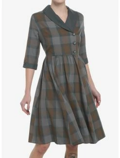 HUNIVERS Her Universe Outlander Tartan Plaid Swing Dress