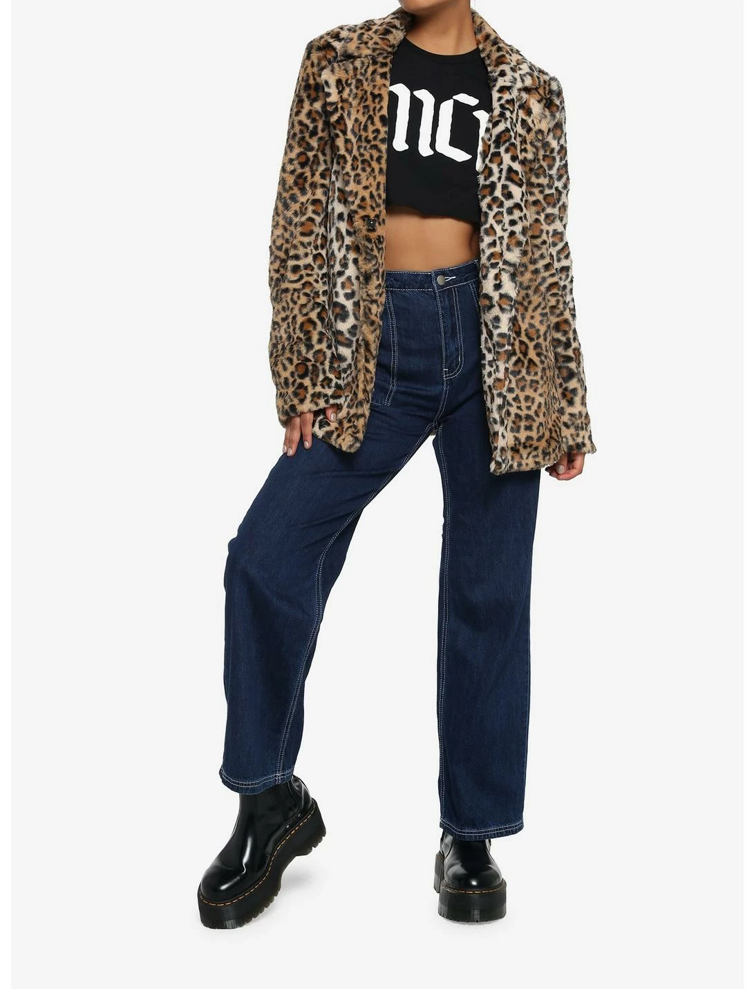 Null Leopard Faux Fur Coat 2 Null Leopard Faux Fur Coat - Image 2
