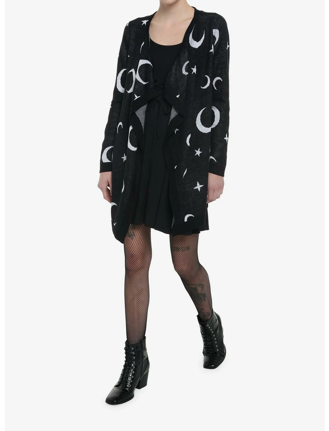 Null Moons & Stars Open Cardigan 2 Null Moons & Stars Open Cardigan - Image 2