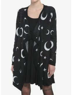Null Moons & Stars Open Cardigan
