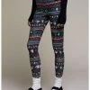 HUNIVERS Her Universe Disney Holiday Mickey Mouse & Friends Fair Isle Leggings