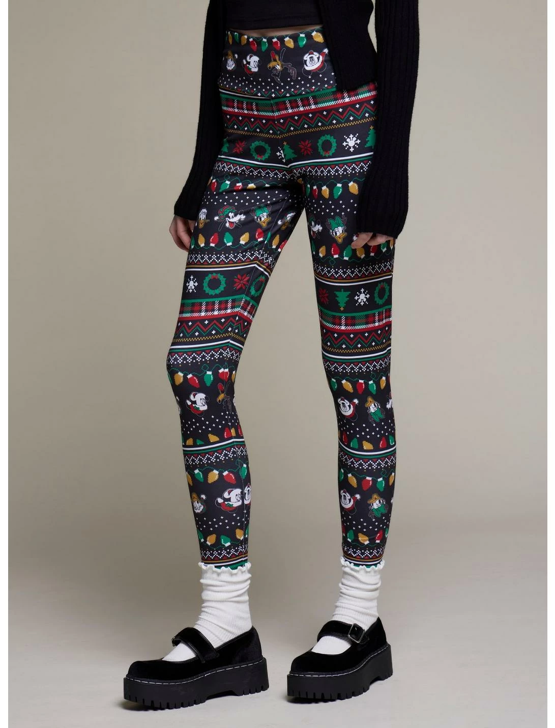 HUNIVERS Her Universe Disney Holiday Mickey Mouse & Friends Fair Isle Leggings 1 HUNIVERS Her Universe Disney Holiday Mickey Mouse & Friends Fair Isle Leggings