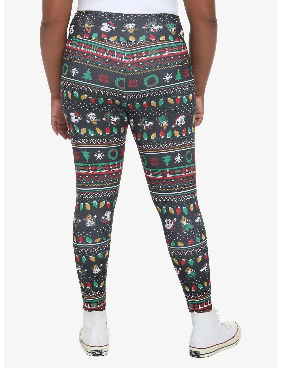 HUNIVERS Her Universe Disney Holiday Mickey Mouse & Friends Fair Isle Leggings Plus Size 2 HUNIVERS Her Universe Disney Holiday Mickey Mouse & Friends Fair Isle Leggings Plus Size - Image 2