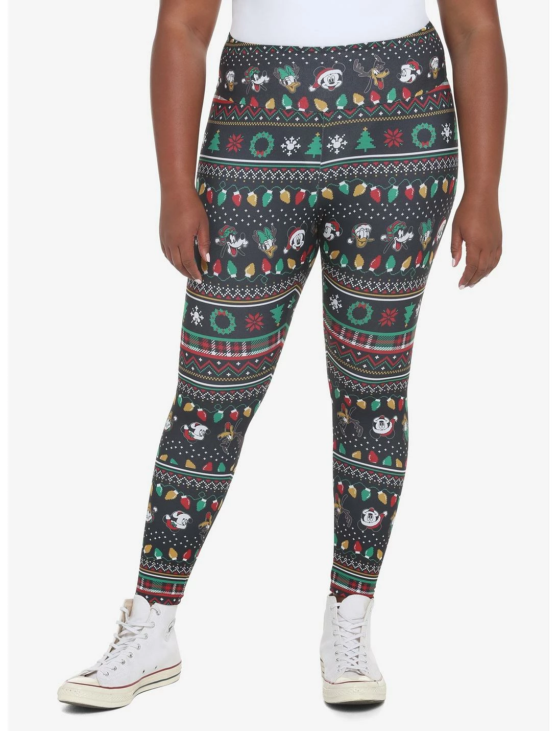 HUNIVERS Her Universe Disney Holiday Mickey Mouse & Friends Fair Isle Leggings Plus Size 1 HUNIVERS Her Universe Disney Holiday Mickey Mouse & Friends Fair Isle Leggings Plus Size