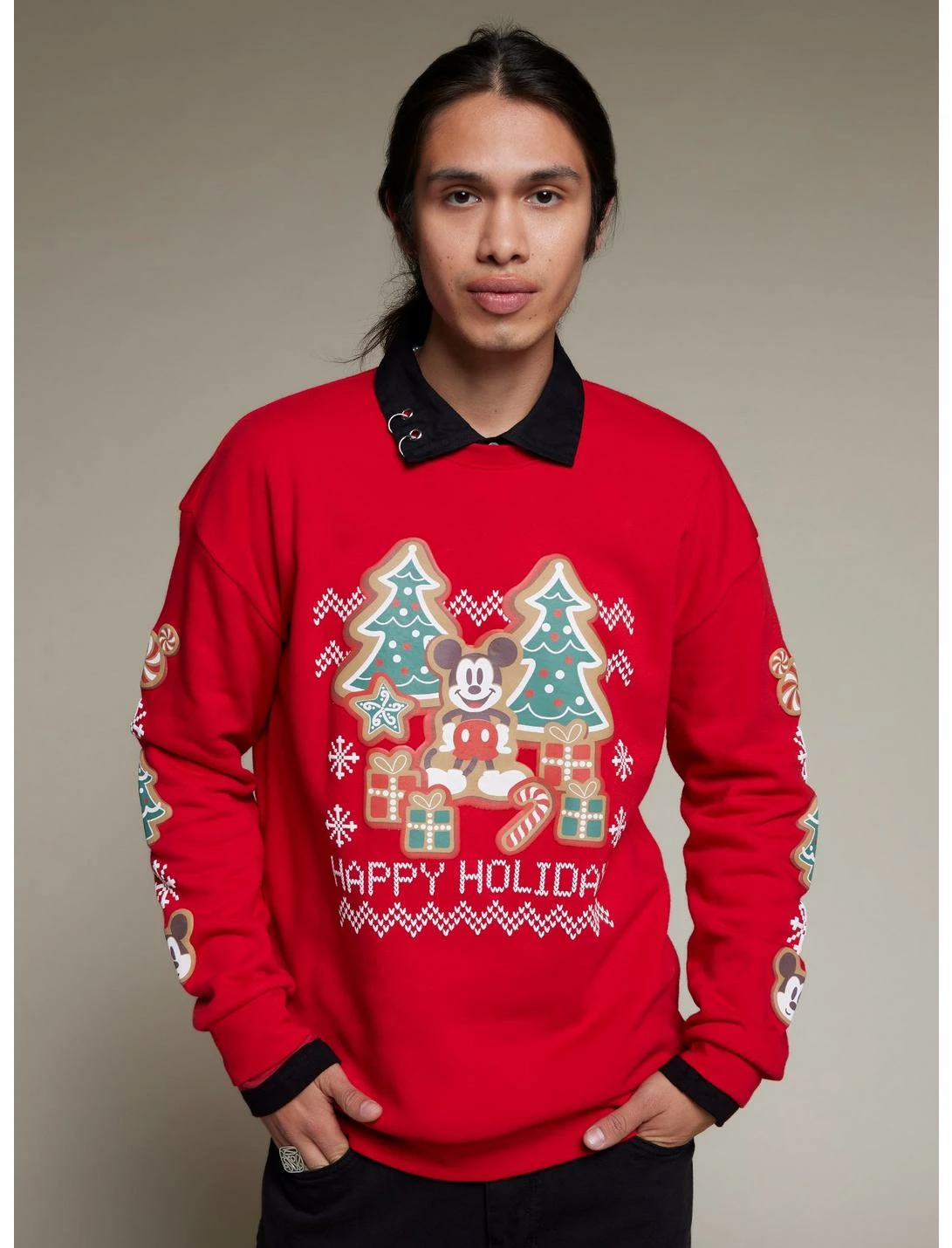 OURUNVRS Our Universe Disney Holiday Mickey Mouse Gingerbread Sweatshirt 1 OURUNVRS Our Universe Disney Holiday Mickey Mouse Gingerbread Sweatshirt