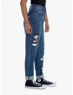 HUNIVERS Her Universe Disney Mickey Mouse Dark Wash Mom Jeans -Dresses Online Store 19516301 av3