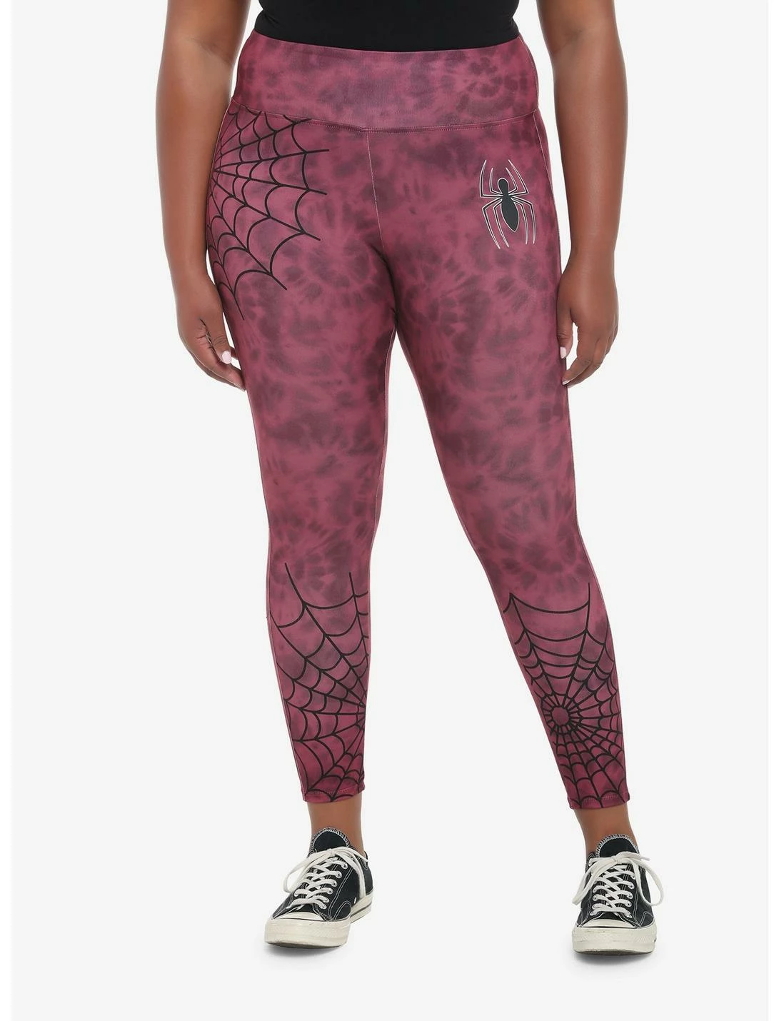 HUNIVERS Her Universe Marvel Spider-Man Logo Tie-Dye Leggings Plus Size 1 HUNIVERS Her Universe Marvel Spider-Man Logo Tie-Dye Leggings Plus Size