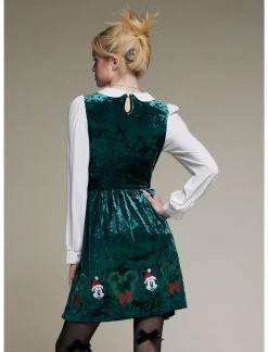 HUNIVERS Her Universe Disney Holiday Velvet Long-Sleeve Dress -Dresses Online Store 19519063 av2