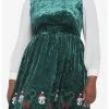 HUNIVERS Her Universe Disney Holiday Velvet Long-Sleeve Dress Plus Size