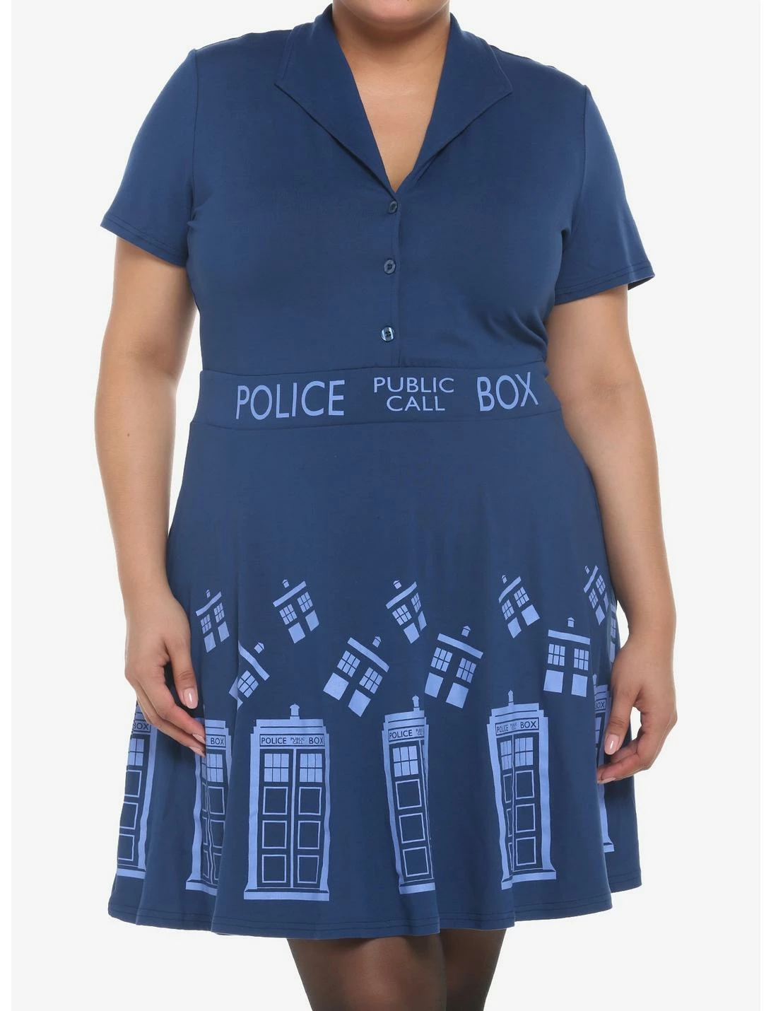HUNIVERS Her Universe Doctor Who TARDIS Retro Dress Plus Size 1 HUNIVERS Her Universe Doctor Who TARDIS Retro Dress Plus Size