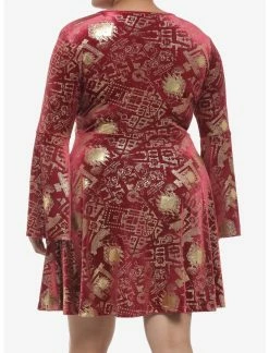 HUNIVERS Harry Potter Marauder's Map Velvet Dress Plus Size -Dresses Online Store 19543599 av2