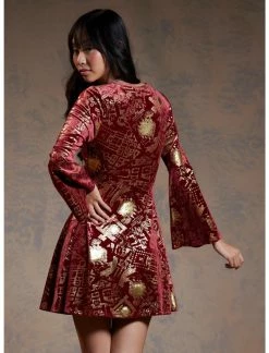 HUNIVERS Harry Potter Marauder's Map Velvet Dress -Dresses Online Store 19543806 av2