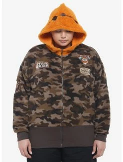HUNIVERS Her Universe Star Wars Ewok Sherpa Camouflage Hoodie Plus Size
