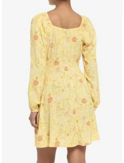 HUNIVERS Disney Beauty And The Beast Floral Long-Sleeve Dress -Dresses Online Store 19621022 av2