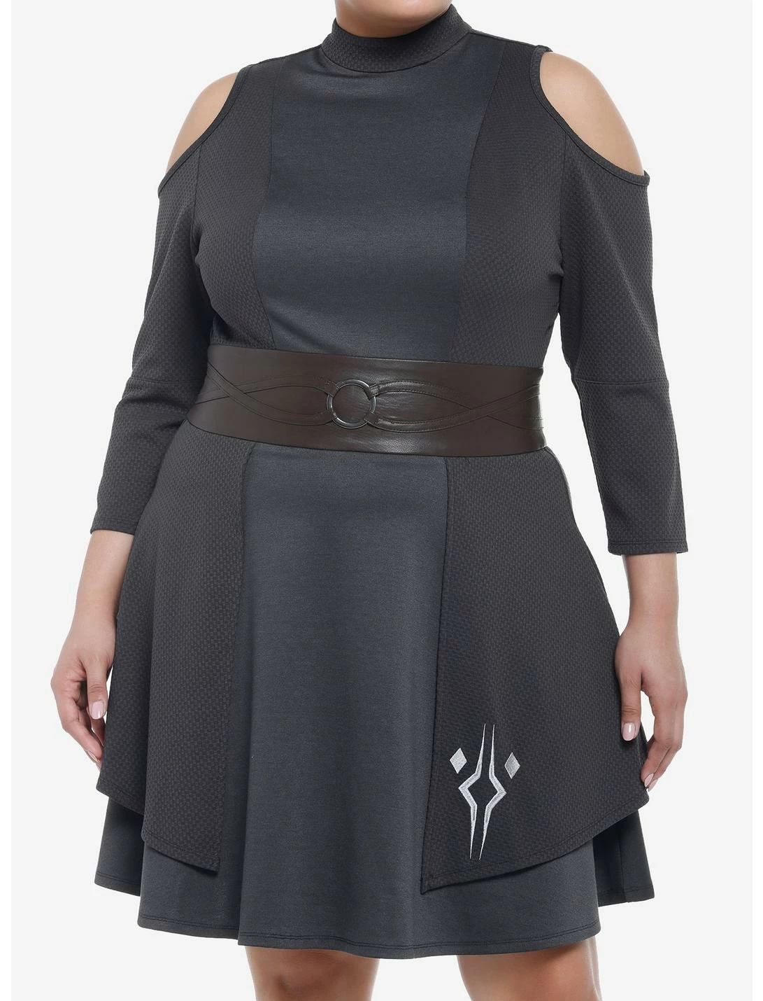 HUNIVERS Her Universe Star Wars The Mandalorian Ahsoka Cold Shoulder Dress Plus Size 1 HUNIVERS Her Universe Star Wars The Mandalorian Ahsoka Cold Shoulder Dress Plus Size