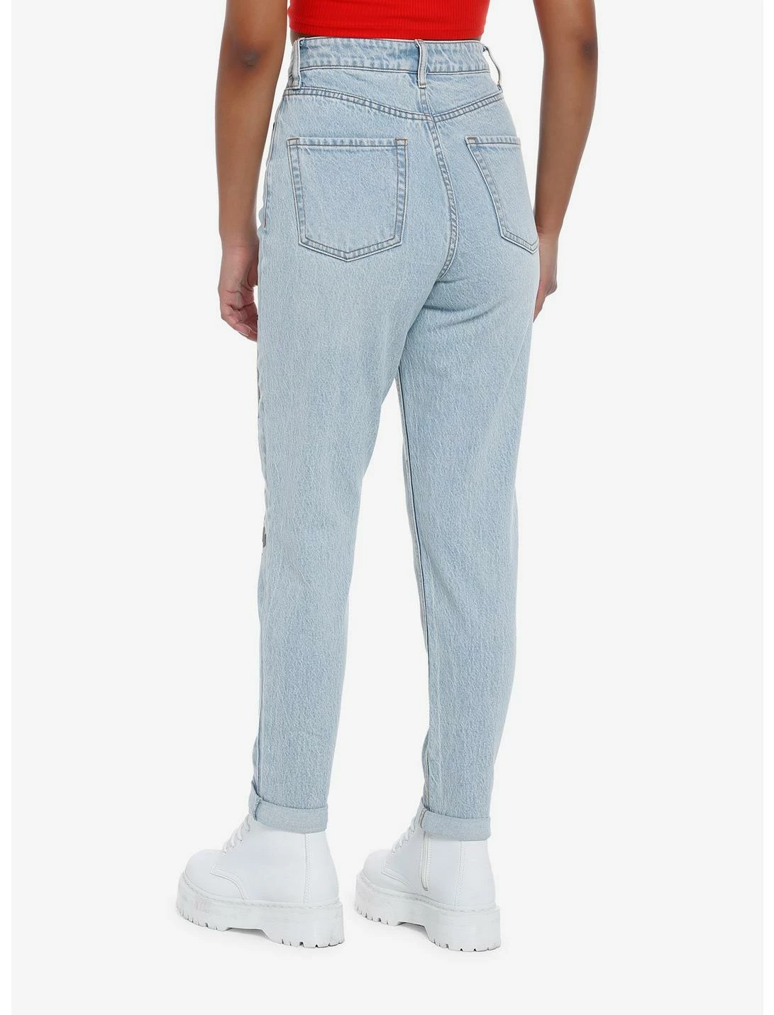 HUNIVERS Disney Mickey Mouse Steamboat Willie Mom Jeans 2 HUNIVERS Disney Mickey Mouse Steamboat Willie Mom Jeans - Image 2