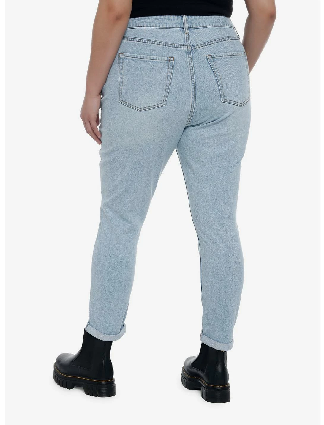 HUNIVERS Disney Mickey Mouse Steamboat Willie Mom Jeans Plus Size 2 HUNIVERS Disney Mickey Mouse Steamboat Willie Mom Jeans Plus Size - Image 2