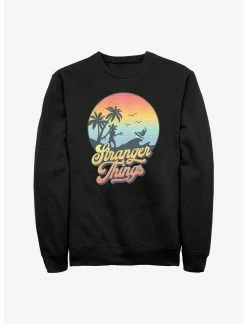 Null Stranger Things Retro Sun Logo Sweatshirt