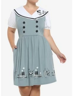 HUNIVERS Disney Steamboat Willie Sailor Dress Plus Size