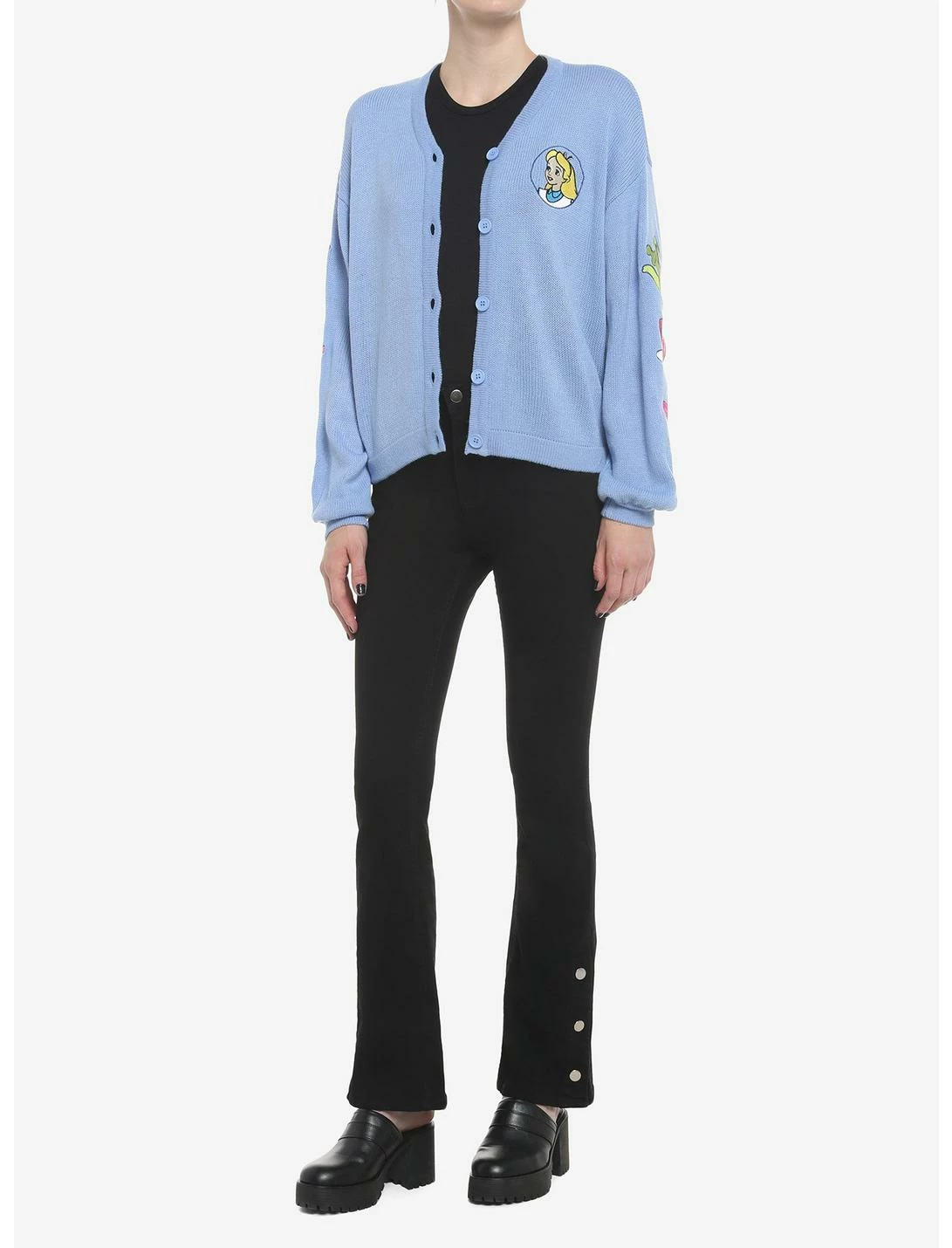 HUNIVERS Disney Alice In Wonderland Embroidered Cardigan 2 HUNIVERS Disney Alice In Wonderland Embroidered Cardigan - Image 2