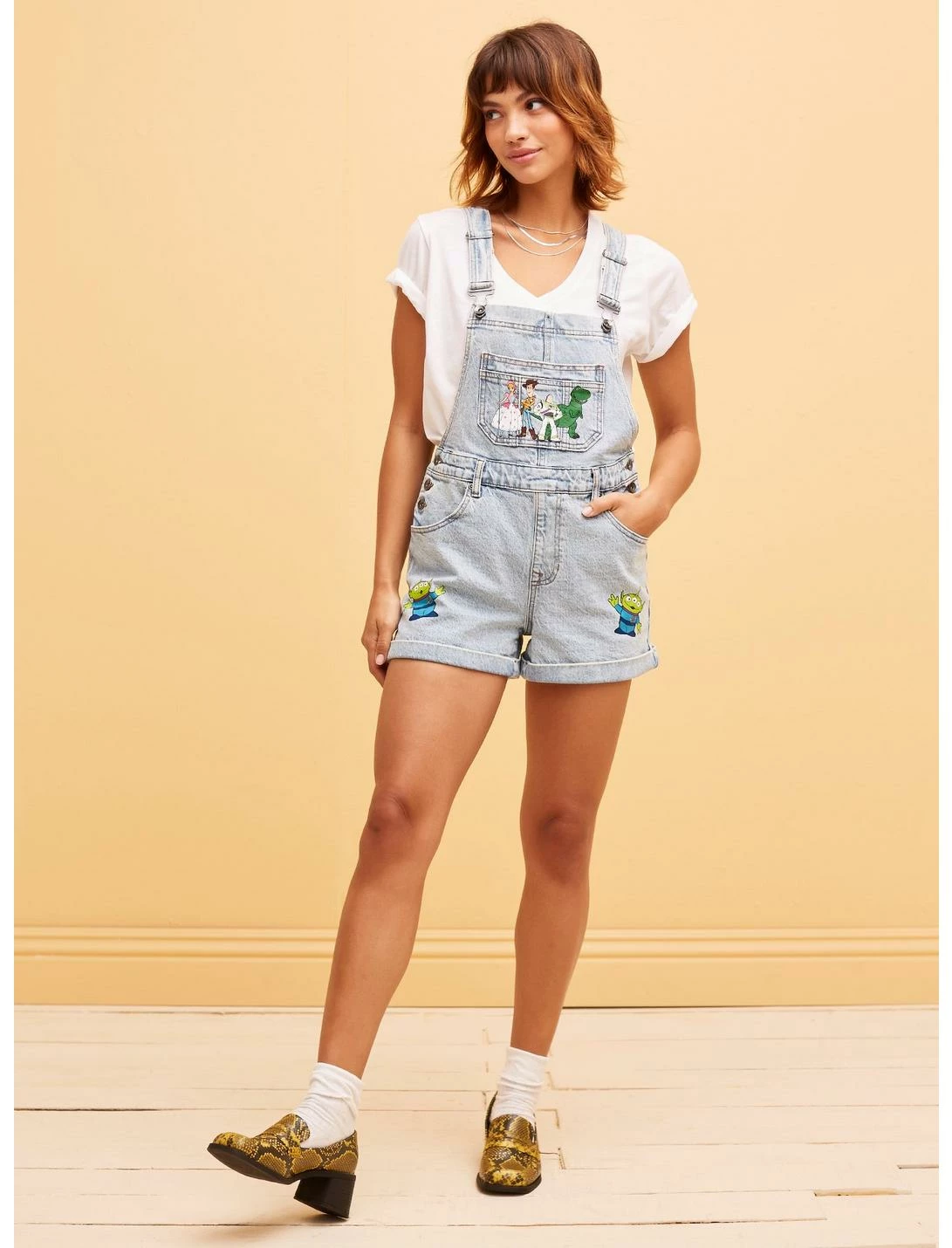 HUNIVERS Her Universe Disney Pixar Toy Story Characters Denim Shortalls 2 HUNIVERS Her Universe Disney Pixar Toy Story Characters Denim Shortalls - Image 2