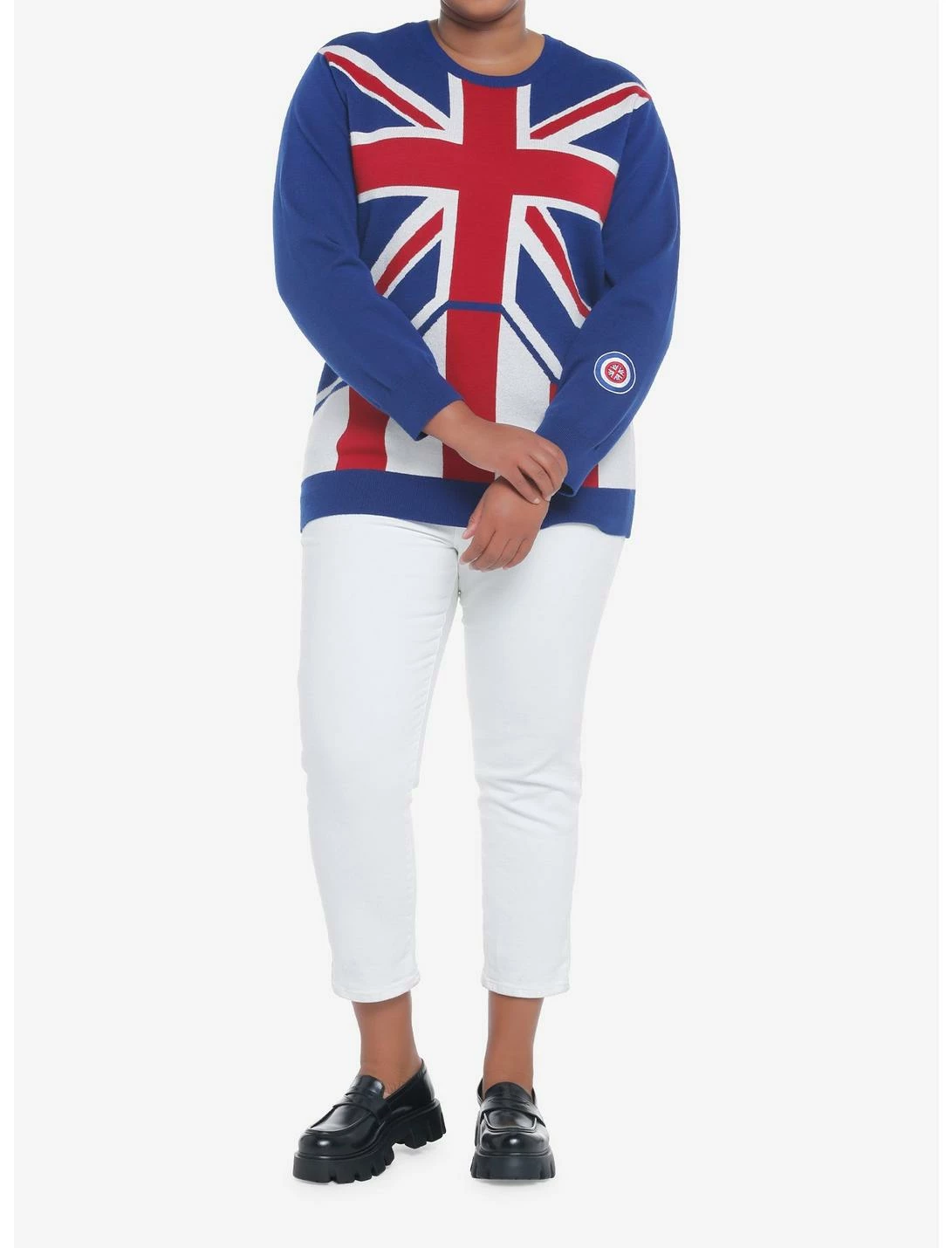 HUNIVERS Her Universe Marvel Doctor Strange In The Multiverse Of Madness Captain Carter Sweater Plus Size 2 HUNIVERS Her Universe Marvel Doctor Strange In The Multiverse Of Madness Captain Carter Sweater Plus Size - Image 2