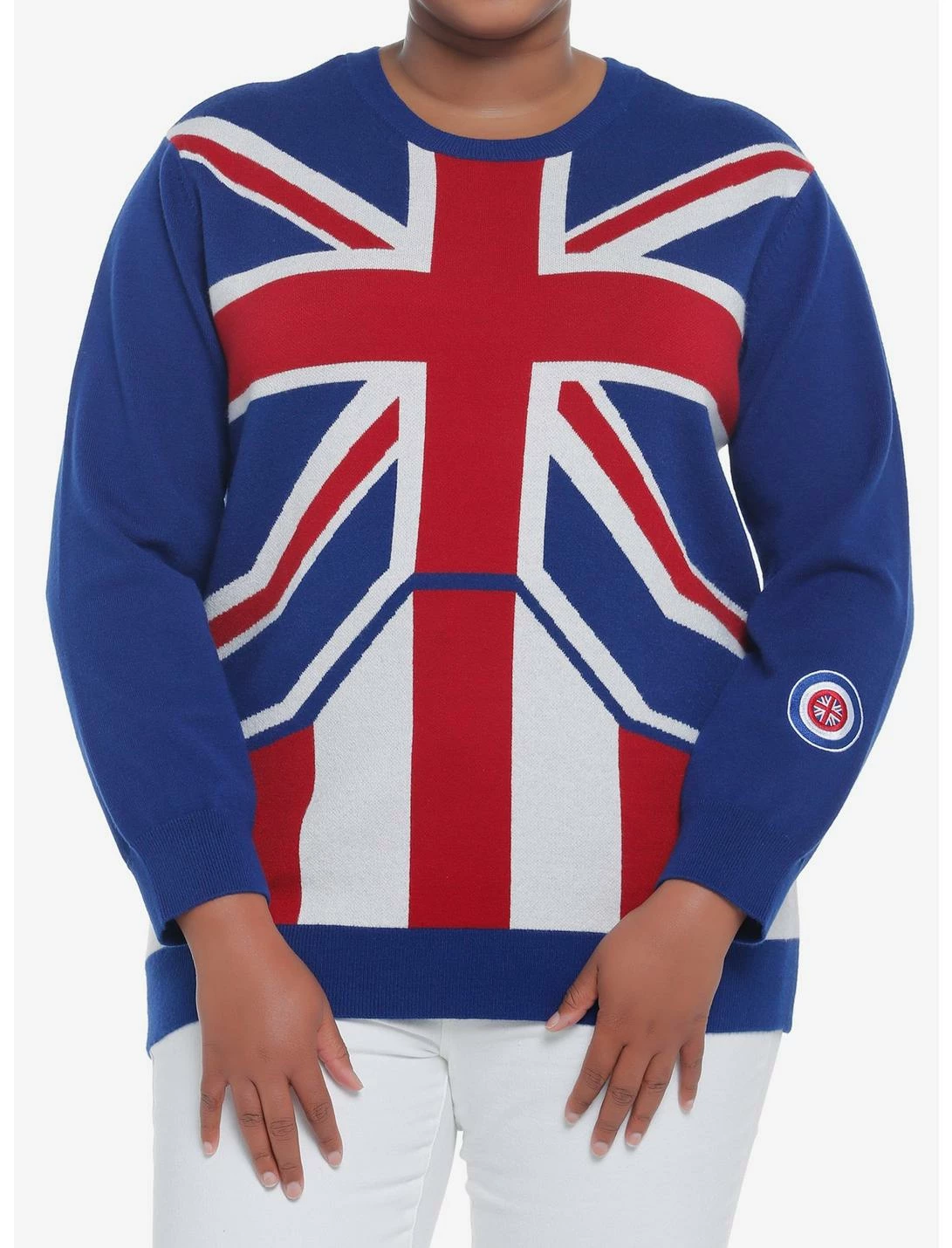 HUNIVERS Her Universe Marvel Doctor Strange In The Multiverse Of Madness Captain Carter Sweater Plus Size 1 HUNIVERS Her Universe Marvel Doctor Strange In The Multiverse Of Madness Captain Carter Sweater Plus Size