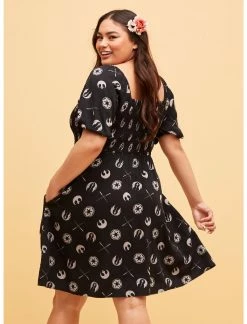 HUNIVERS Her Universe Star Wars Icons Smocked Dress Plus Size -Dresses Online Store 19829265 av2