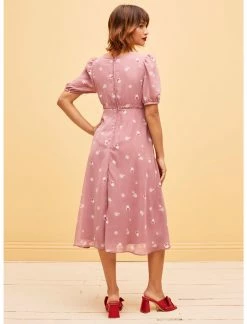 HUNIVERS Her Universe Disney Minnie Mouse Flower Chiffon Midi Dress -Dresses Online Store 19829272 av2