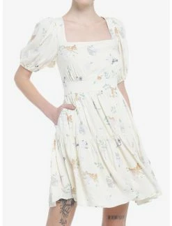 HUNIVERS Her Universe Disney Bambi Floral Sweetheart Tiered Dress