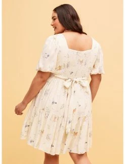 HUNIVERS Her Universe Disney Bambi Floral Sweetheart Tiered Dress Plus Size -Dresses Online Store 19829325 av2