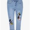 HUNIVERS Her Universe Disney Mickey Mouse & Minnie Mouse Mom Jeans Plus Size