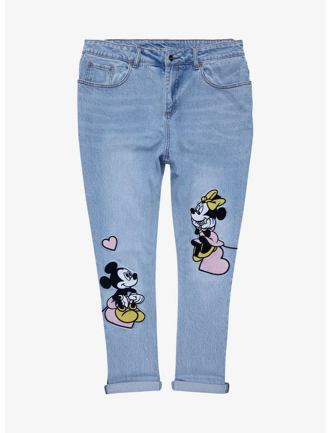 HUNIVERS Her Universe Disney Mickey Mouse & Minnie Mouse Mom Jeans Plus Size 1 HUNIVERS Her Universe Disney Mickey Mouse & Minnie Mouse Mom Jeans Plus Size
