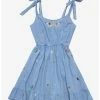 HUNIVERS Her Universe Disney Chip 'N' Dale Chambray Tie Strap Dress