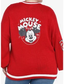 HUNIVERS Her Universe Disney100 Mickey Mouse Club Vintage Varsity Cardigan Plus Size