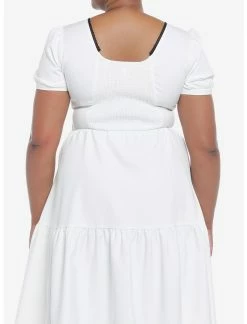 Null Ivory Corset Tiered Dress Plus Size 5 Null Ivory Corset Tiered Dress Plus Size -Dresses Online Store 19946807 av2