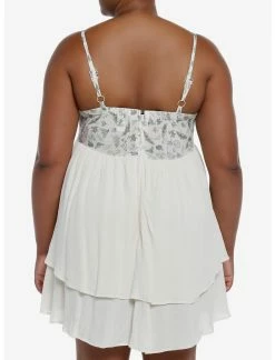 Null Cottagecore Ivory Strappy Tiered Dress Plus Size -Dresses Online Store 19954811 av2